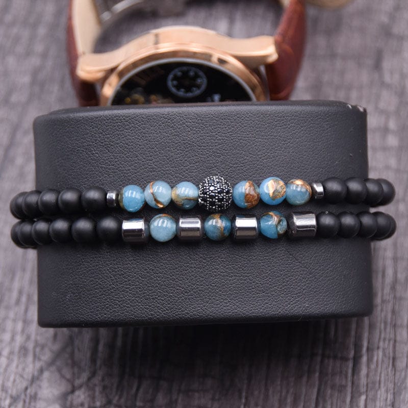 Onyx Agate Bracelet Set