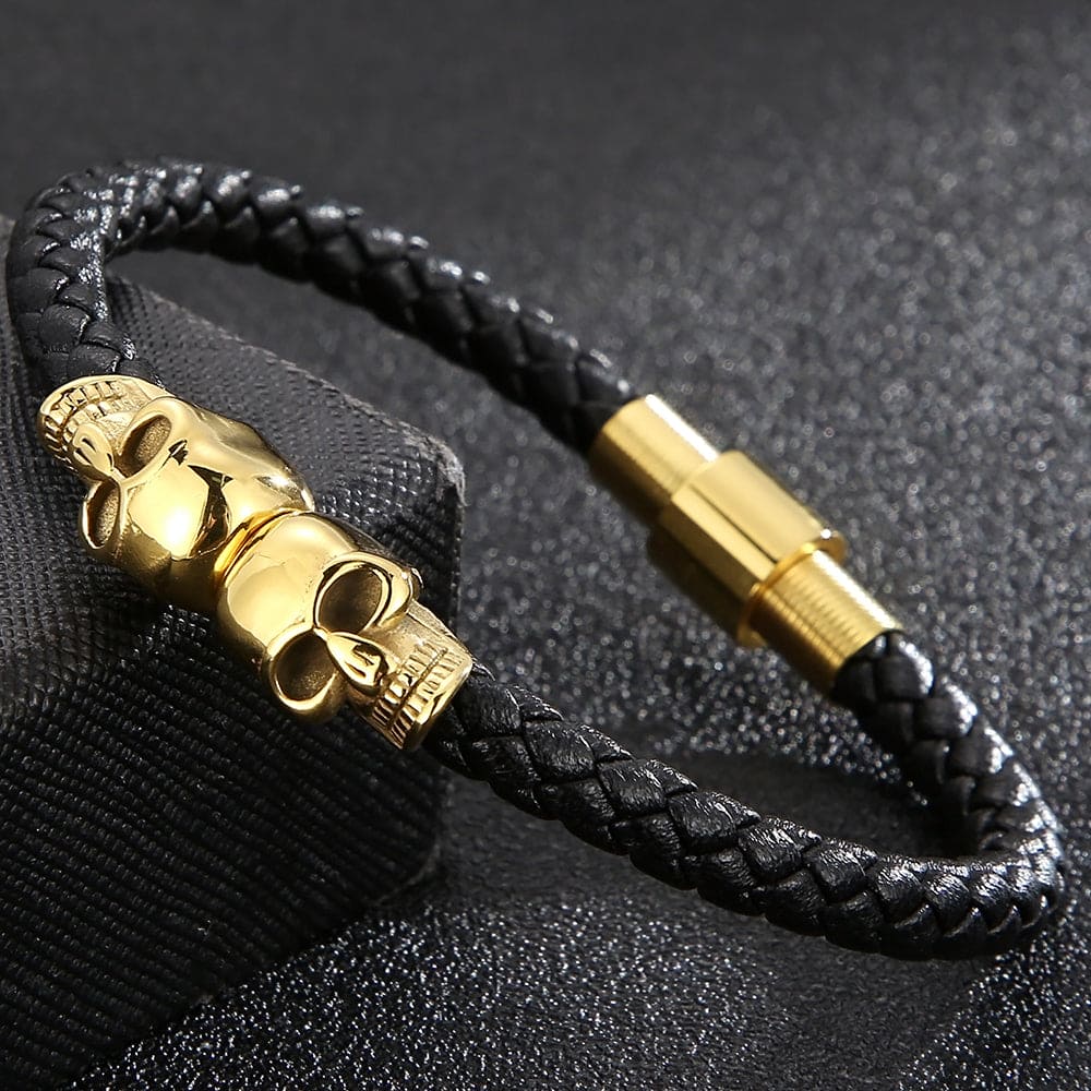 Skull Leather Bracelet