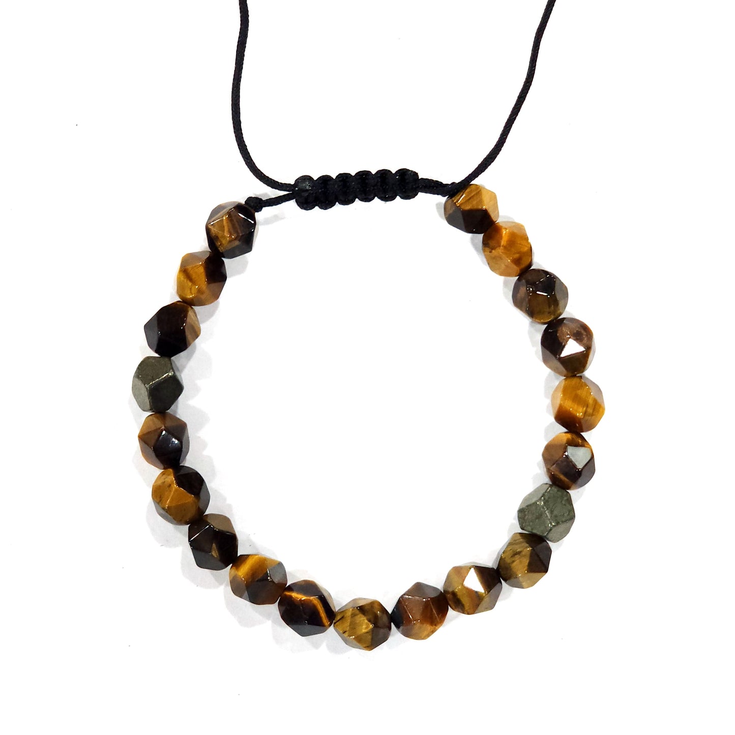 Geometric Tiger Eye Gemstone Bracelet