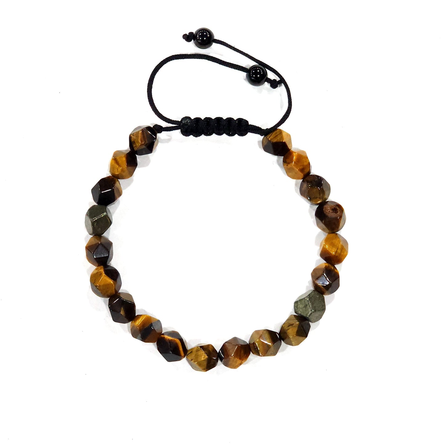 Geometric Tiger Eye Gemstone Bracelet