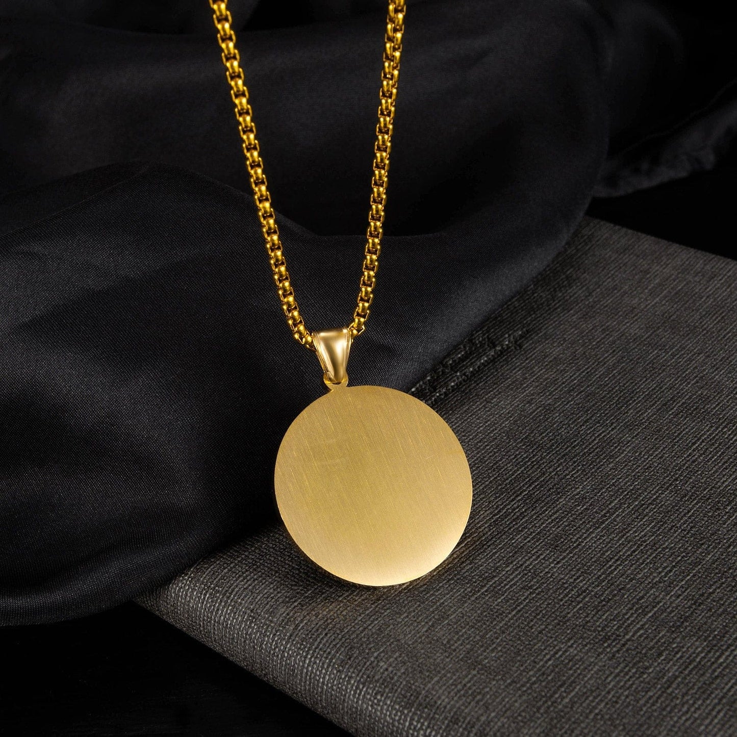 Circular Zircon Cross Scripture  Necklace