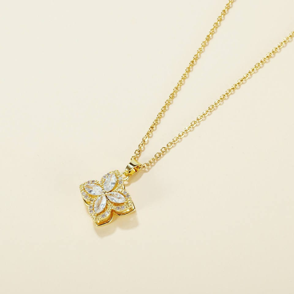 Zircon Flower Necklace