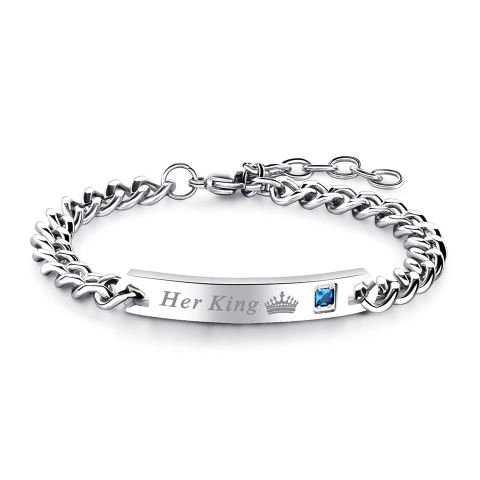 Her King and His Queen Bracelet Pair