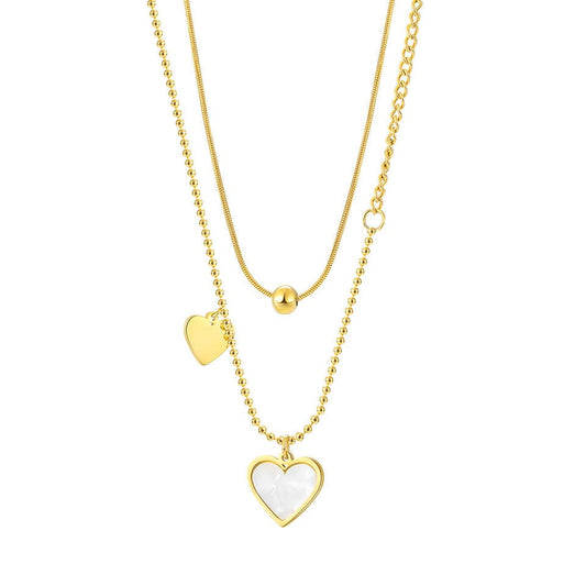 Multilayer Double Heart Necklace