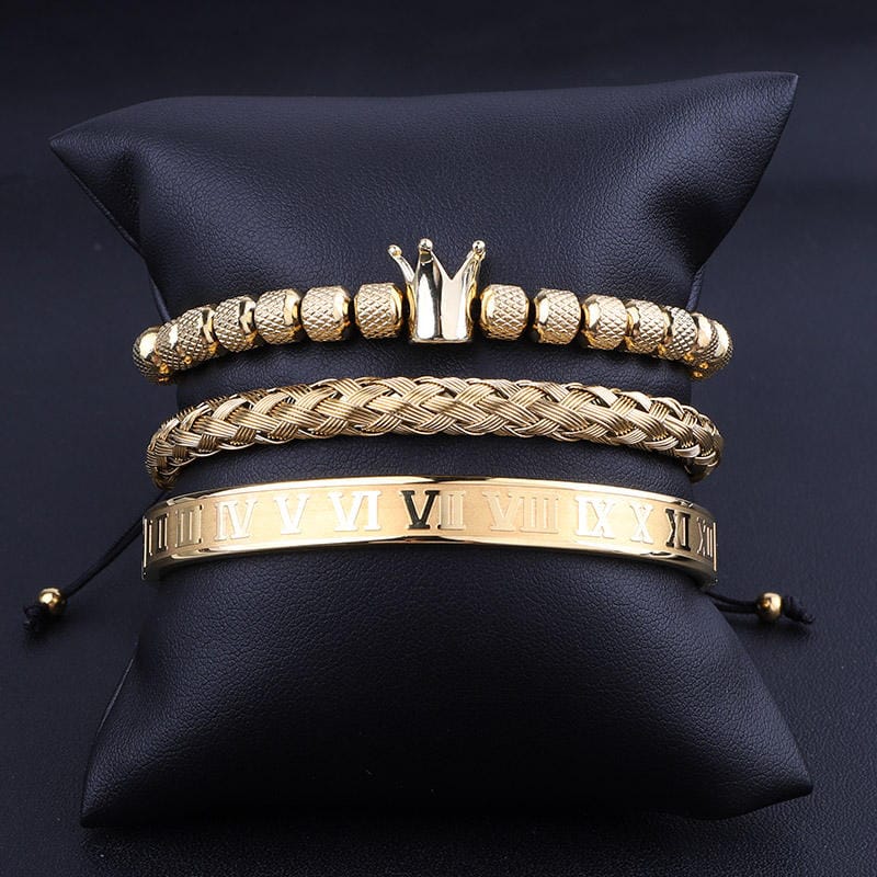Crowned Roman Bracelet Set