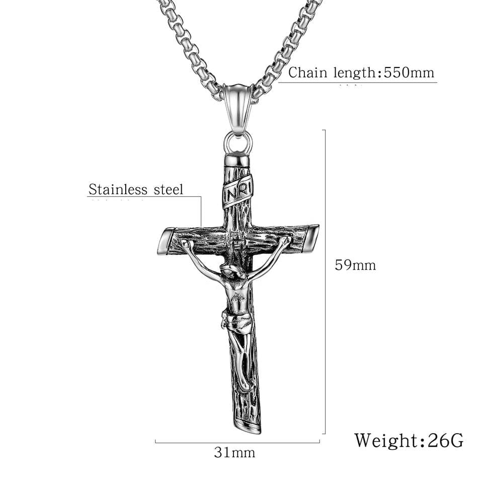 Slender Inri Crucifix Necklace