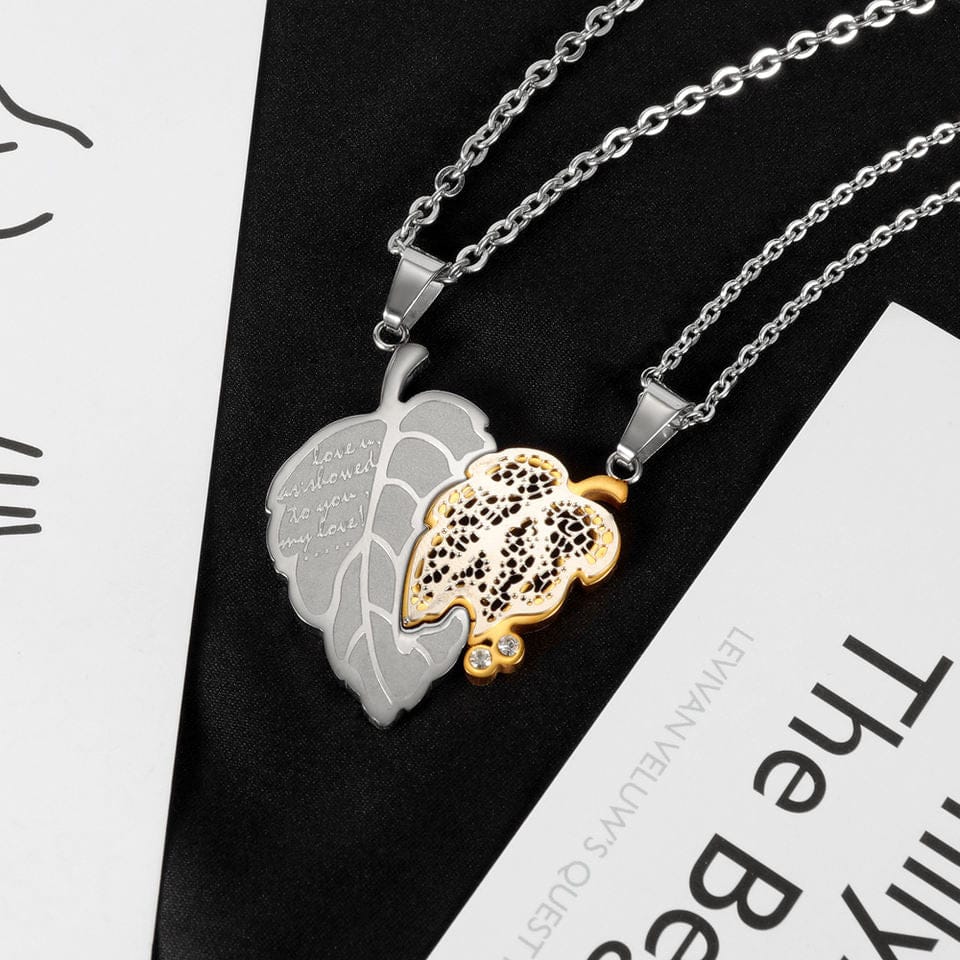 Leaf Necklace Pair