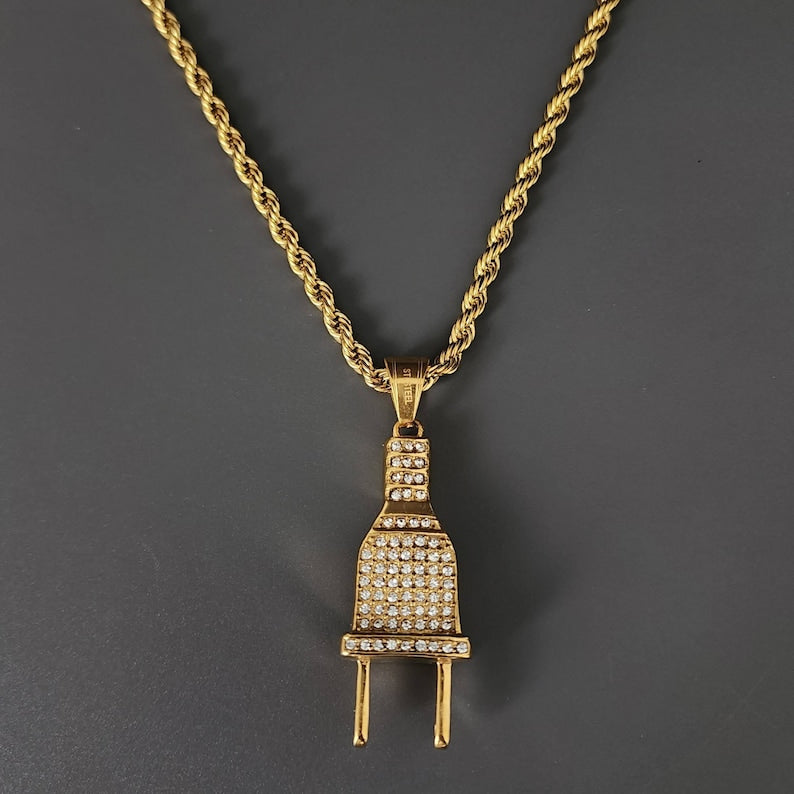 Zircon Plug Necklace