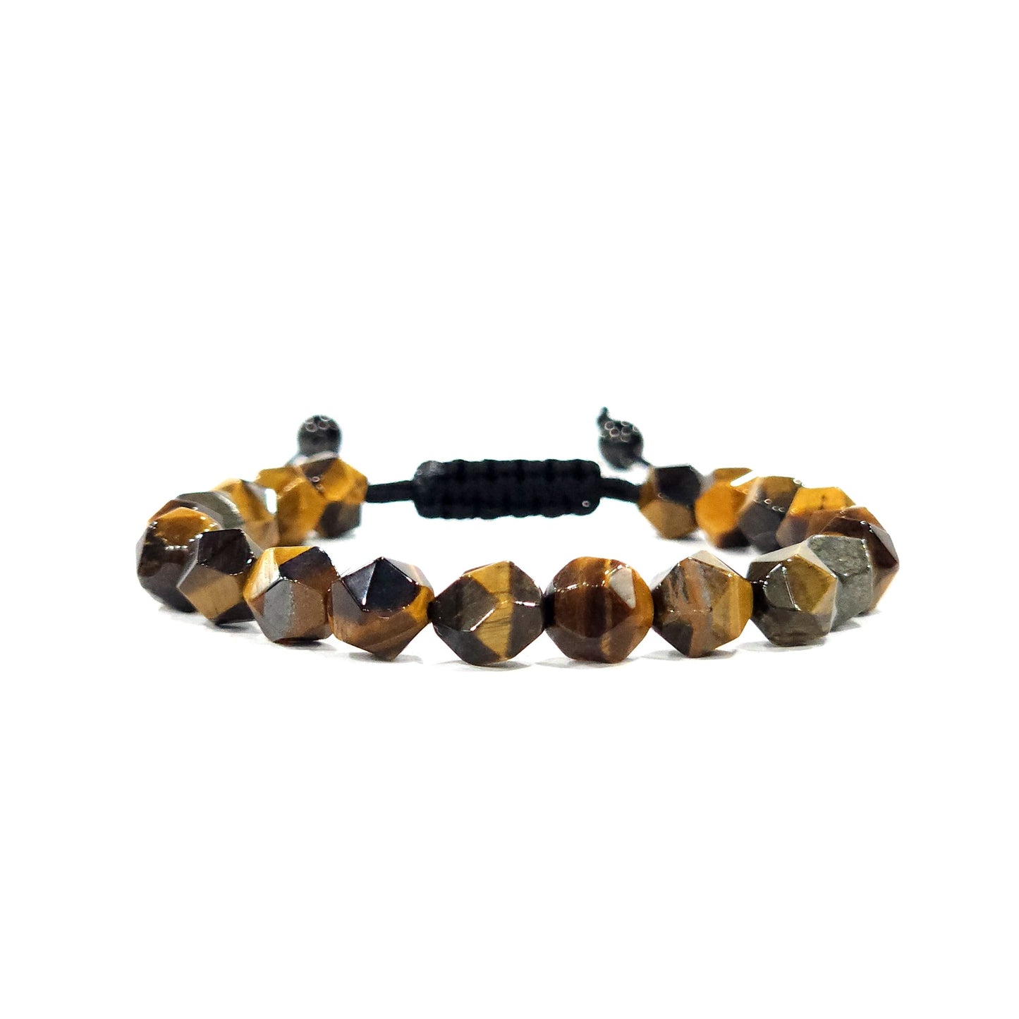 Geometric Tiger Eye Gemstone Bracelet
