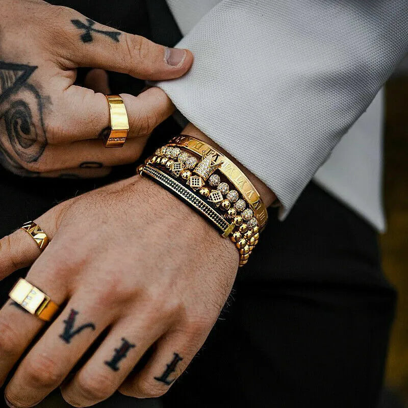 Zircon Royal Crown Bracelet Set